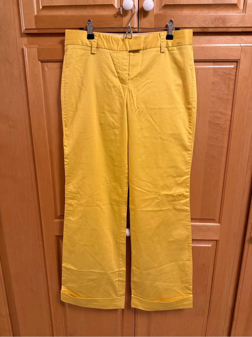 J. Crew Yellow Stretch City Fit Pants